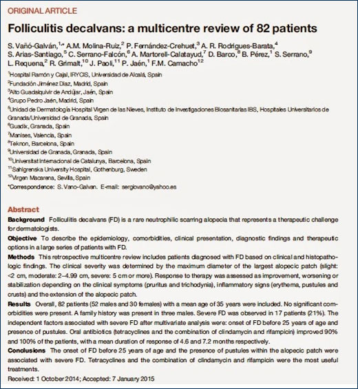 Foliculitis decalvante